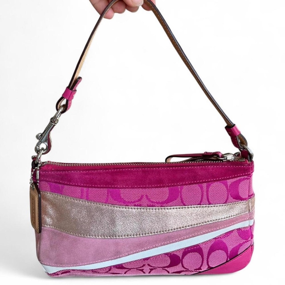 Coach Y2K patchwork jacquard Demi shoulder bag 2004